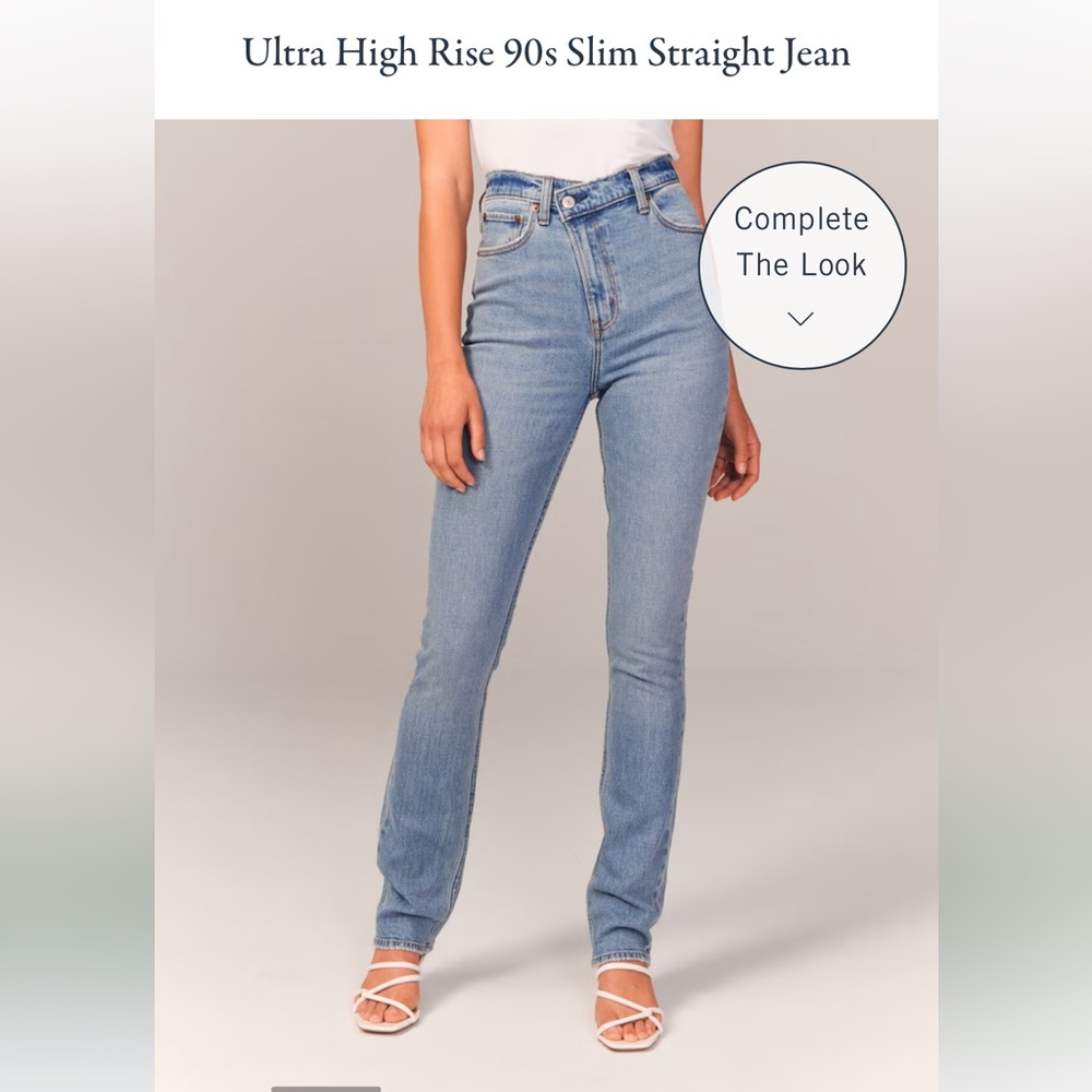 Abercrombie & Fitch The ‘90s Slim Straight Ultra High Rise Jeans in 10 long